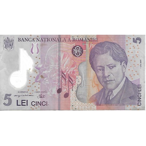 2005 - Rumania PIC 118b billete de 5 Lei EBC