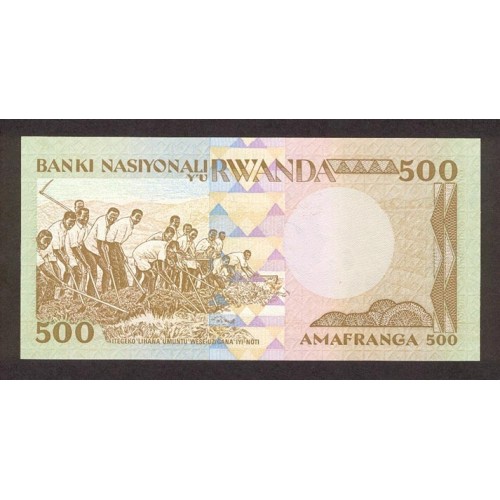 1981 - Rwanda PIC 16    500 Francs banknote