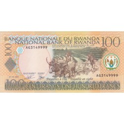 2003 - Rwanda PIC 29a   100 Francs banknote