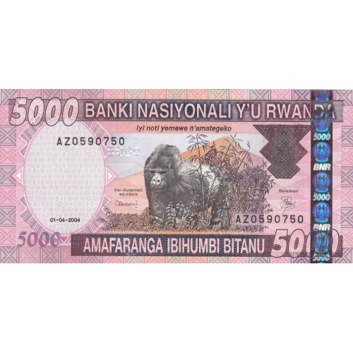 2004 - Ruanda PIC 33 billete de 5000 Francos S/C 2004 - Ruanda PIC 33 billete de 5000 Francos S/C