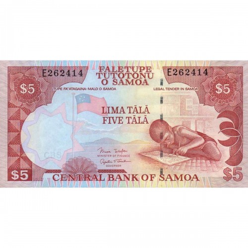 2002 - Samoa P33b billete de 5 Tala