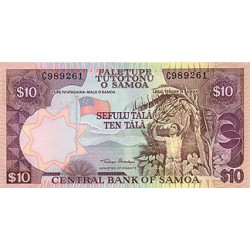 2002 - Samoa P34a billete de 10 Talas