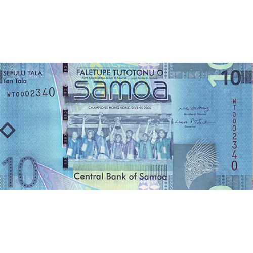 2008 - Samoa P39 billete de 10 Tala