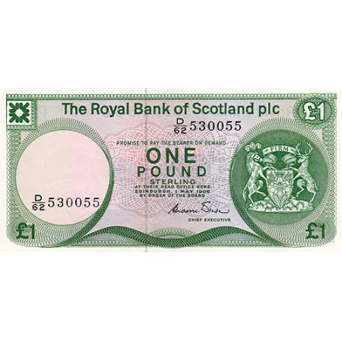 1986 -  Escocia PIC 341A    billete de  1 Libra
