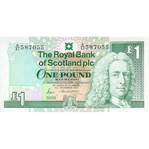 1999 -  Scotland PIC 351d     1 Pound  banknote