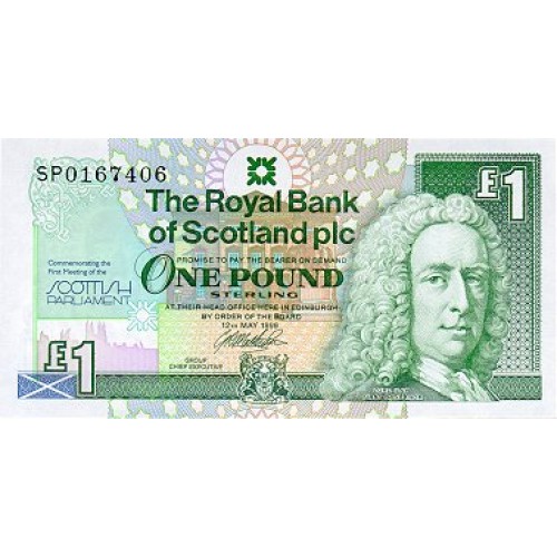 1999 -  Scotland PIC 360    1 Pound  banknote