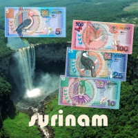 Serie 04 - Surinam 4 billetes