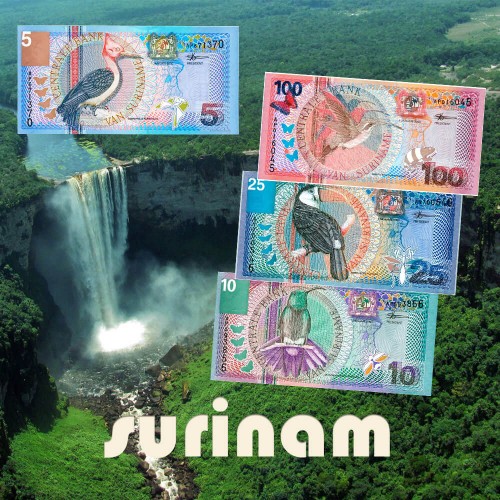 Serie 04 - Surinam 4 billetes (PIC 146-149)