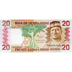 1984 - Sierra Leona pic 14b billete de 20 Leones