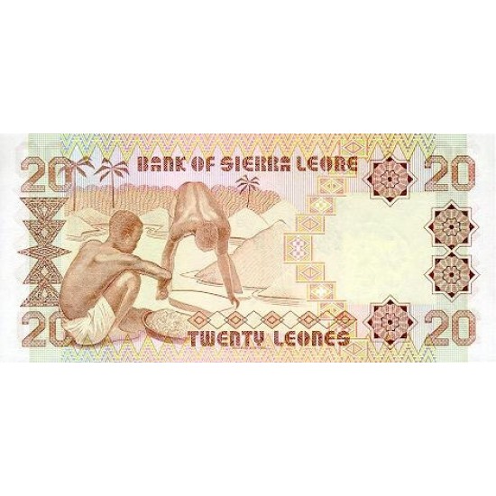 1984 - Sierra Leone Pic 14b 20 Leones banknote 1984 - Sierra Leone Pic 14b 20 Leones banknote
