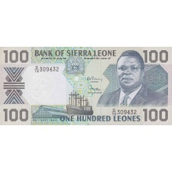 1990 - Sierra Leona pic 18c billete de 100 Leones