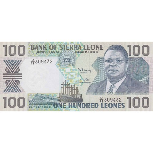 1990 - Sierra Leone Pic  18c   100 Leones banknote