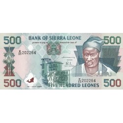 1998 - Sierra Leone Pic  23b  500 Leones banknote  ( Julie)