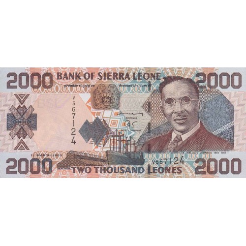 2003 - Sierra Leona pic 26b billete de 2000 Leones  