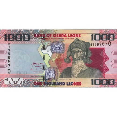 2010 - Sierra Leona PIC 30a billete de 1000 Leones S/C 2010 - Sierra Leona PIC 30a billete de 1000 Leones S/C