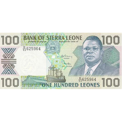 1988 - Sierra Leona pic 18a billete de 100 Leones