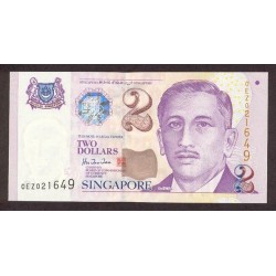 1999 - Singapur  Pic 38    billete de 2 Dólares