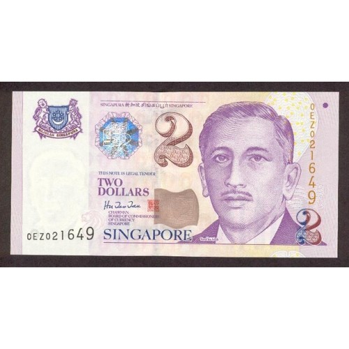 1999 - Singapur  Pic 38    billete de 2 Dólares