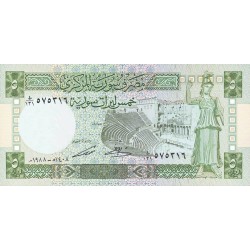 1988 - Siria    Pic  100d       billete de 5 Libras