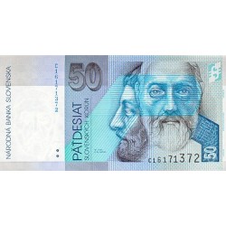 1993 - Eslovaquia Pic 21a        billete de 50 Korun