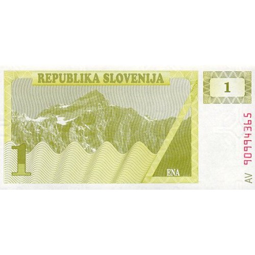 1990 - Slovenia  Pic  1           1 Tolar banknote