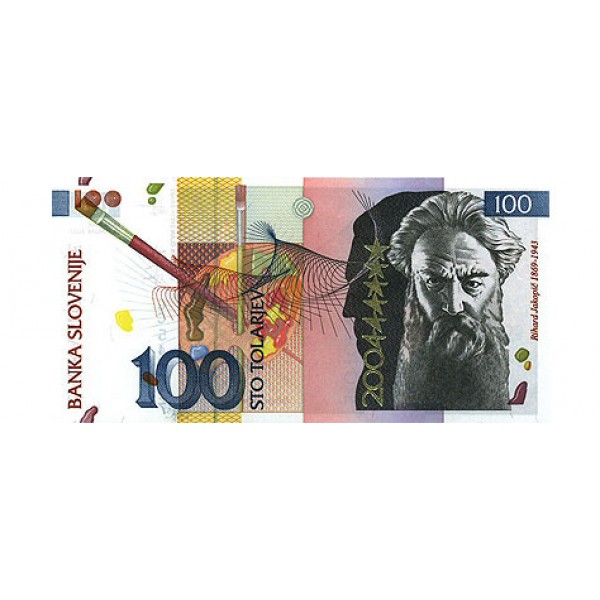 1992 - Slovenia  Pic  28         100 Tolarjev  banknote
