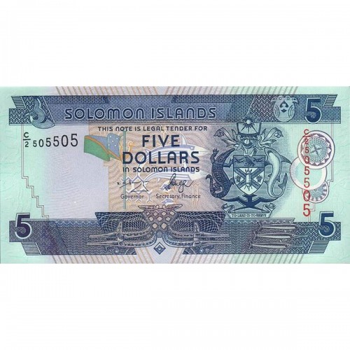 2006 - Salomón Islas P26 Billete de 5 Dólares