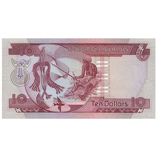 1984 - Solomon Islands P11 10 Dollars Banknote 1984 - Solomon Islands P11 10 Dollars Banknote