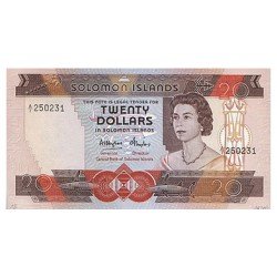1984- Solomon Islands  Pic  12          20 Dollars banknote