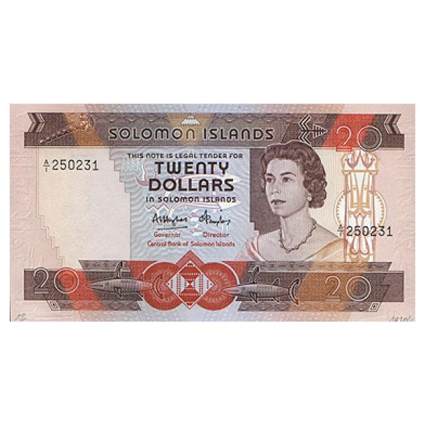 1984- Solomon Islands  Pic  12          20 Dollars banknote