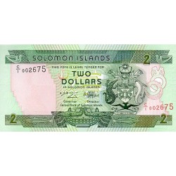 1997 - Solomon Islands P18 2 Dollars banknote