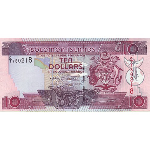 2009 - Solomon Islands P27b 10 Dollars banknote