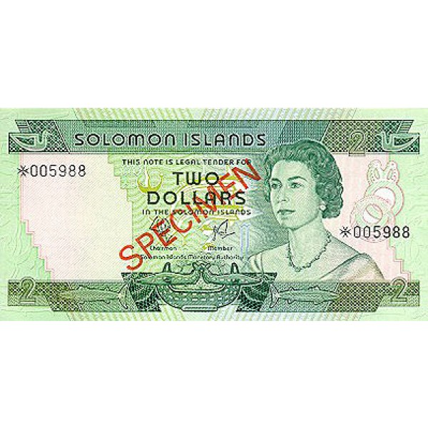 1979 - Solomon Islands  Pic CS 5           2 Dollars banknote