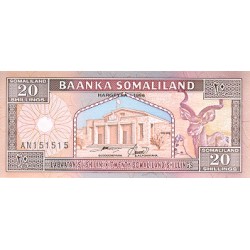 1994 - Somaliland Pic 3 20 Shillings banknote