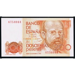 1980 - Spain  Pic 156 200 Pesetas UNC 5 banknotes