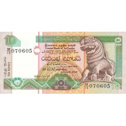 1991 - Sri Lanka Pic  102a  billete de 10 Rupias