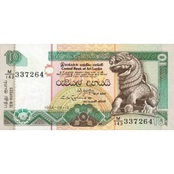 1994 - Sri Lanka Pic  102c  billete de 10 Rupias