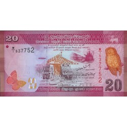 2010 - Sri Lanka Pic  123a  billete de 20 Rupias