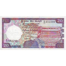 1985 - Sri Lanka Pic  97b  billete de 20 Rupias