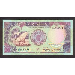 1991 - Sudan PIC 47    20 Pounds banknote