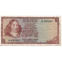1966 - South Africa 1 Rand banknote PIC 109a F 1966 - South Africa 1 Rand banknote PIC 109a F