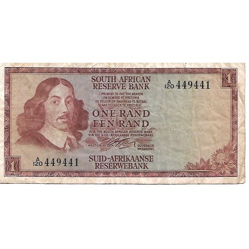 1966 - South Africa 1 Rand banknote PIC 109a F