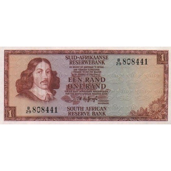 1973 - South Africa Pic 116a 1 Rand banknote 1973 - South Africa Pic 116a 1 Rand banknote
