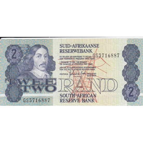 1981 - South Africa Pic 118b 2 Rand banknote 1981 - South Africa Pic 118b 2 Rand banknote