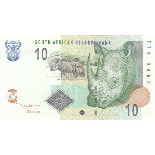 1999 - Sur Africa pic 123b billete de 10 Rand