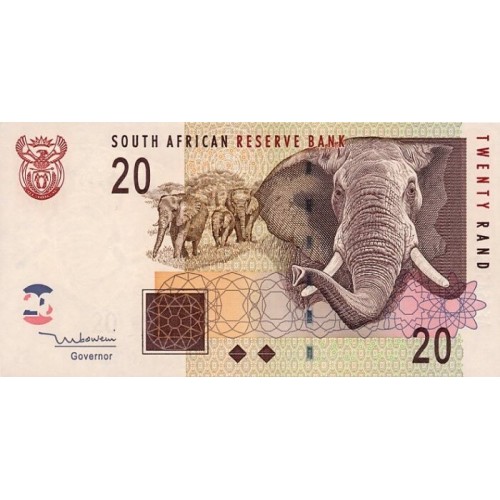 2005 - Sur Africa pic 129a billete de 20 Rand
