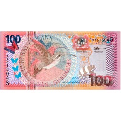 2000 - Surinam P149 billete de 100 Gulden