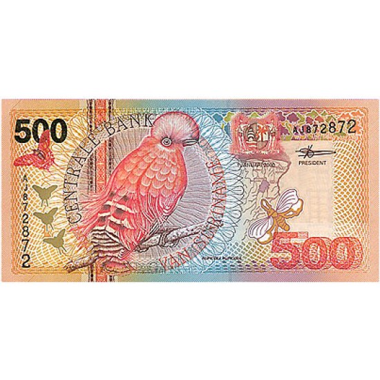 2000 - Suriname P150 500 Gulden banknote 2000 - Suriname P150 500 Gulden banknote