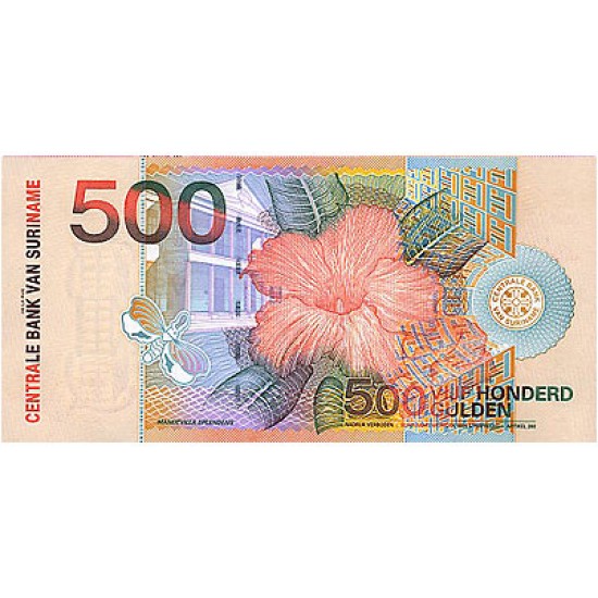 2000 - Suriname P150 500 Gulden banknote 2000 - Suriname P150 500 Gulden banknote