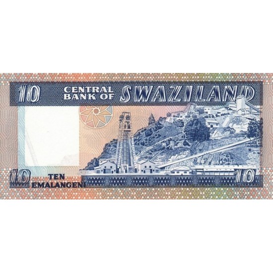 1985 - Swaziland Pic 10c 10 Lilangeli banknote 1985 - Swaziland Pic 10c 10 Lilangeli banknote